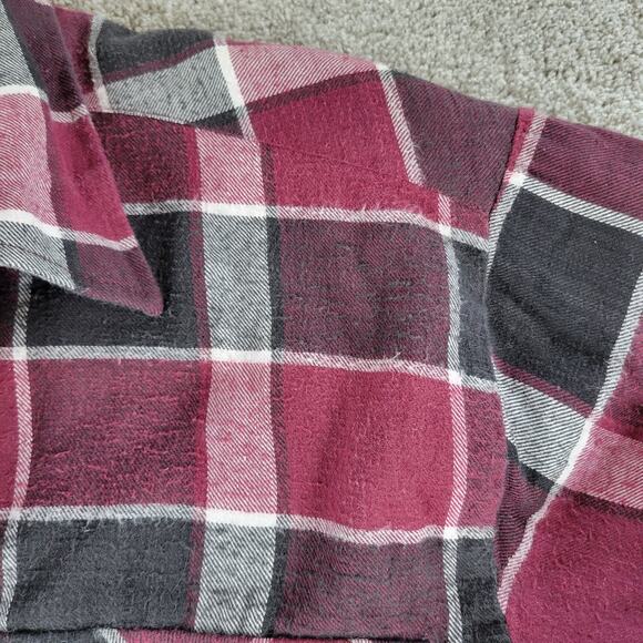 Vintage Northwest Blue Mens Jacket M Red Black Plaid Quilt Lined Flannel Shacket - Picture 3 of 16